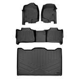 SMARTLINER 3 Rows Custom Fit Floor Liners Compatible with 2007 - 2014 Chevrolet Suburban 7 Passenger and 8 Passenger (Gasoline | Optional Trimline for vehicles with 1st Row Bench seats) SA0015/B0015/E0238 - view 2