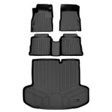 SMARTLINER 3 Rows Custom Fit Floor Liners Compatible with 2020 - 2025 Nissan Versa Sedan (Gasoline | Fits Automatic Transmission |Cargo liner fits models with 60/40 Split Fold-Down Rear Seats ) SA0642/B0642/D0642 - view 2