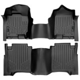 SMARTLINER 2 Rows Custom Fit Floor Liners Compatible with 2017 - 2024 Nissan Titan King Cab (Gasoline | Carpet | Fits 1st Row Bench Seats | 2nd row w/o under-seat storage | Fits XD Trim | 1st Row Over The Hump Coverage) SA0329/B0639 - view 2