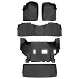 SMARTLINER 4 Rows Custom Fit Floor Liners Compatible with 2014 - 2018 Infiniti QX80 8 Passenger (Gasoline | 3rd row liner fits with 2nd row Bench seats) SA0242/B0242/C0504/E0242 - view 2