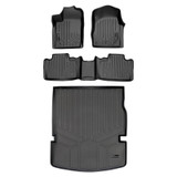 SMARTLINER 3 Rows Custom Fit Floor Liners Compatible with 2013 - 2015 Dodge Durango 6 Passenger and 7 Passenger (Gasoline | Trimline for Center Console in 2nd Row | For 2015 models manufactured February or earlier)
