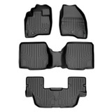 SMARTLINER 3 Rows Custom Fit Floor Liners Compatible with 2017 - 2019 Ford Explorer 7 Passenger (Gasoline | 2nd Row Bucket Seat with Center Console) SA0245/B0109/C0082 - view 2