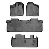 SMARTLINER 3 Rows Custom Fit Floor Liners Compatible with 2013 - 2020 Toyota Sienna 8 Passenger (Gasoline | Without Power Folding 3rd Row | Cargo fits behind 3rd Row) SA2128/B2083/D2128 - view 2