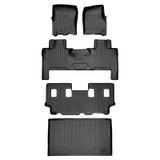 SMARTLINER 4 Rows Custom Fit Floor Liners Compatible with 2011 - 2017 Ford Expedition EL 8 Passenger (Gasoline | 3rd row liner has Trimline for 2nd Row Seat Positioning) SA0183/B0183/C0185/E0185 - view 2