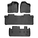 SMARTLINER 3 Rows Custom Fit Floor Liners Compatible with 2013 - 2020 Toyota Sienna 8 Passenger (Gasoline | Fits without Power Folding 3rd Row | Cargo fits behind 3rd Row) SA0128/B0083/D0128 - view 2