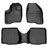 SMARTLINER 2 Rows Custom Fit Floor Liners Compatible with 2011 - 2014 Ford Explorer 7 Passenger (Gasoline | Fits bucket seats with center console) SA0082/B0109 - view 2