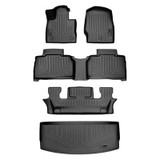 SMARTLINER 4 Rows Custom Fit Floor Liners Compatible with 2022 - 2025 Ford Explorer 6 Passenger (Hybrid | 3rd row Fits 2022+ models | 3rd row fits with Center Console on 2nd Row) SA0423/B0423/C0423/E0423 - view 2