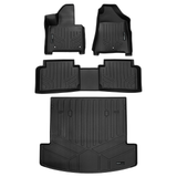 SMARTLINER 3 Rows Custom Fit Floor Liners Compatible with 2024 - 2025 Hyundai Santa Fe 6 Passenger and 7 Passenger (Gasoline | Fits 2nd row Bucket or Bench) SA0742/B0742/D0742 - view 2