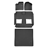 SMARTLINER 4 Rows Custom Fit Floor Liners Compatible with 2008 - 2016 Chrysler Town & Country (Gasoline | 1st Row Not Over The Hump Coverage | 2nd row Fits Stow ’n Go Seating | 2nd row Bucket seats)