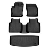 SMARTLINER 3 Rows Custom Fit Floor Liners Compatible with 2018 - 2024 Volkswagen Tiguan 7 Passenger (Gasoline)