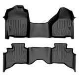 SMARTLINER 2 Rows Custom Fit Floor Liners Compatible with 2013 - 2018 Ram 1500 Quad Cab (Gasoline | Carpet | No PTO Kit | No 4x4 Shifter | Over The Hump Coverage | 1st Row Bench seat)