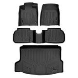 SMARTLINER 3 Rows Custom Fit Floor Liners Compatible with 2022 - 2025 Honda Civic (Gasoline | Fits with 2nd Row USB Ports ) SA0586/B0597/D0597 - view 2
