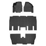 SMARTLINER 3 Rows Custom Fit Floor Liners Compatible with 2017 - 2020 Chrysler Pacifica 8 Passenger (Gasoline | 2nd row liner fits with bench seats | 3rd row liner fits with 2nd row bench seats) SA0232/B0232/C0232 - view 2