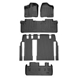 SMARTLINER 4 Rows Custom Fit Floor Liners Compatible with 2013 - 2020 Toyota Sienna 8 Passenger (Gasoline | w/o Cover for 2nd Row Sliding Track | Fits w/o Power Folding 3rd Row | Cargo Fits Behind 3rd Row) SA0128/B0083/C0229/D0128 - view 2