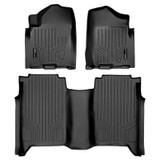 SMARTLINER 2 Rows Custom Fit Floor Liners Compatible with 2008 - 2015 Nissan Titan Crew Cab (Gasoline | Carpet) SA0275/B0275 - view 2