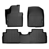 SMARTLINER 2 Rows Custom Fit Floor Liners Compatible with 2014 - 2019 Kia Soul (Gasoline)
