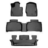 SMARTLINER 3 Rows Custom Fit Floor Liners Compatible with 2022 - 2025 Ford Explorer 6 Passenger (Hybrid | 3rd row Fits 2022+ models | 3rd row fits with Center Console on 2nd Row) SA0423/B0423/C0423 - view 2