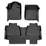 SMARTLINER 2 Rows Custom Fit Floor Liners Compatible with 2014 - 2021 Toyota Tundra Double Cab (Gasoline | 2nd row without rear under-seat storage) SA0108/B0197 - view 2