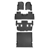 SMARTLINER 4 Rows Custom Fit Floor Liners Compatible with 2007 - 2010 Ford Expedition 7 Passenger (Gasoline | 2nd row fits with Bucket seats without Center Console | 3rd row fits with 2nd row bucket seats w/o center console) SA0346/B0303/C0184/D0183 - view 2