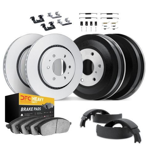 Dynamic Friction Company Disc Brake Pad and Rotor / Drum Brake Shoe and Drum Kit 4284-76004