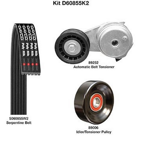 Dayco Serpentine Belt Drive Component Kit P/N:D60855K2