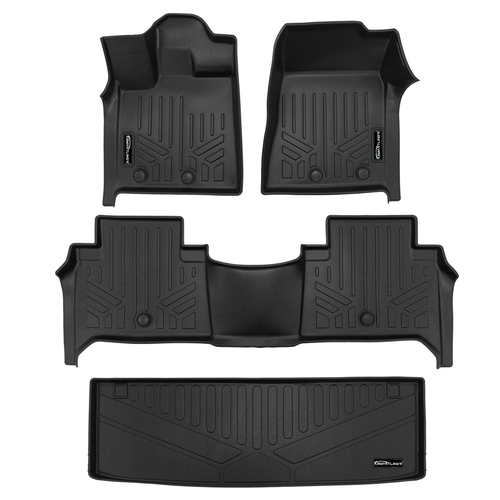SMARTLINER 3 Rows Custom Fit Floor Liners Compatible with 2025 - 2025 Infiniti QX80 7 Passenger and 8 Passenger (Gasoline | Trimline needed for "Sensory" Version in cargo area) SA0764/B0764/E0764 - view 2