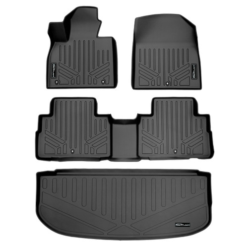 SMARTLINER 3 Rows Custom Fit Floor Liners Compatible with 2020 - 2025 Hyundai Palisade 8 Passenger (Gasoline | 2nd row fits with bench seats) SA0472/B0472/E0472 - view 2