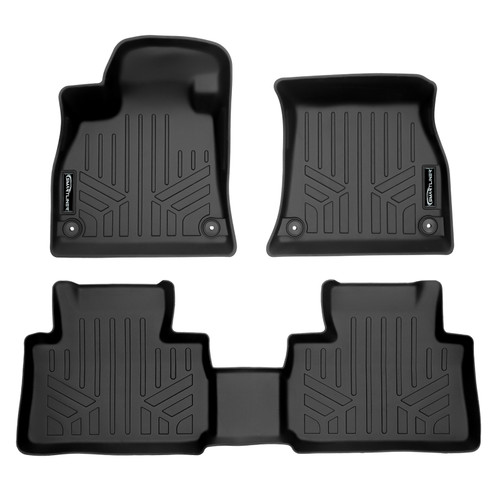 SMARTLINER 2 Rows Custom Fit Floor Liners Compatible with 2019 - 2023 Audi e-tron (Electric | Fits without 2nd Row floor Retention) SA0559/B0559 - view 2
