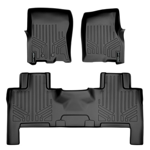 SMARTLINER 2 Rows Custom Fit Floor Liners Compatible with 2011 - 2017 Ford Expedition 8 Passenger (Gasoline | 2nd row fits with bench seats) SA0183/B0183 - view 2