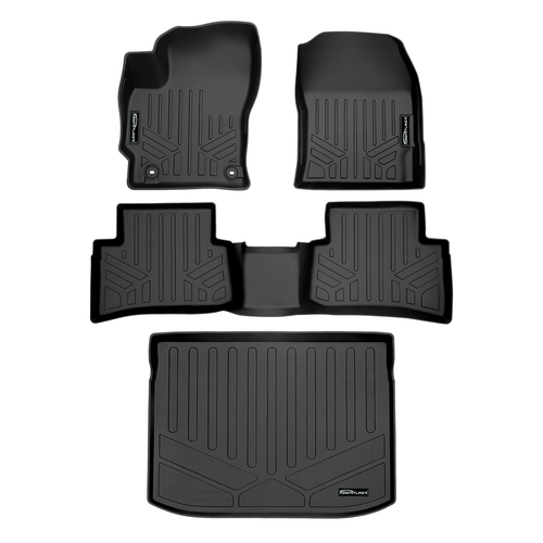 SMARTLINER 3 Rows Custom Fit Floor Liners Compatible with 2019 - 2025 Toyota Corolla Hatchback (Gasoline | Compatible with Standard Hatchback Cargo Space | Not suitable for Enhanced Cargo Configurations) SA0428/B0424/D0425 - view 2