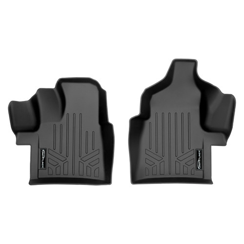 SMARTLINER 1st Row Custom Fit Floor Liners Compatible with 2020 - 2022 Ford Transit (Gasoline | Vinyl | without Over The Hump Coverage | Medium and Large Console) SA0518 - view 2