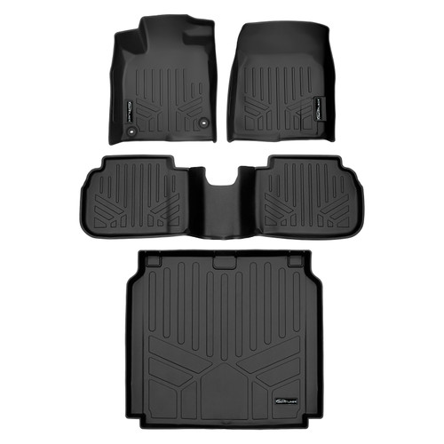 SMARTLINER 3 Rows Custom Fit Floor Liners Compatible with 2023 - 2025 Acura Integra (Gasoline | Fits USB Port Version in 2nd Row)