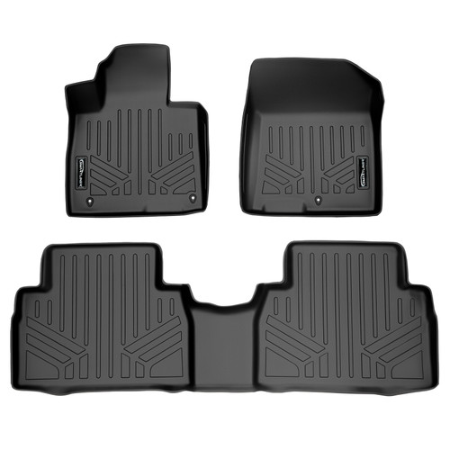 SMARTLINER 2 Rows Custom Fit Floor Liners Compatible with 2019 - 2020 Hyundai Santa Fe 5 Passenger (Gasoline) SA0411/B0411 - view 2