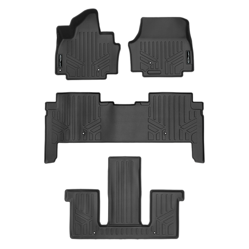 SMARTLINER 3 Rows Custom Fit Floor Liners Compatible with 2024 - 2025 Kia EV9 6 Passenger (Electric | 2nd Row Bucket Seats)