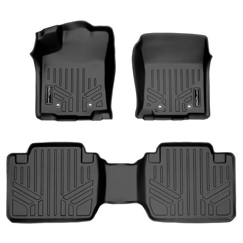 SMARTLINER 2 Rows Custom Fit Floor Liners Compatible with 2018 - 2023 Toyota Tacoma Access Cab (Gasoline | Carpet | Fits Automatic Transmission Only | Fits Access Cab | w/o Optional Utility Package | ) SA0354/B0211 - view 2
