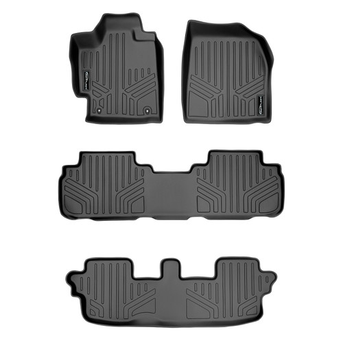 SMARTLINER 3 Rows Custom Fit Floor Liners Compatible with 2008 - 2013 Toyota Highlander (Gasoline) SA0038/B0037/C0037 - view 2