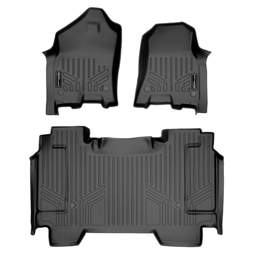 SMARTLINER 2 Rows Custom Fit Floor Liners Compatible with 2019 - 2024 Ram 1500 Crew Cab (Gasoline | Carpet | Fits 1st row bench or bucket | 1st Row No Over The Hump Coverage | 2nd Row w/o Under-Seat Storage) SA0369/B0369 - view 2