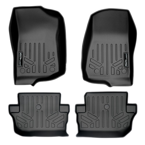 SMARTLINER 2 Rows Custom Fit Floor Liners Compatible with 2018 - 2025 Jeep Wrangler 2 Door and JL (Gasoline | Fits 2018 JL Body Style) SA0316/B0384 - view 2