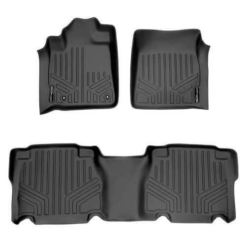 SMARTLINER 2 Rows Custom Fit Floor Liners Compatible with 2007 - 2011 Toyota Tundra Crew Max (Gasoline) SA0022/B0022 - view 2