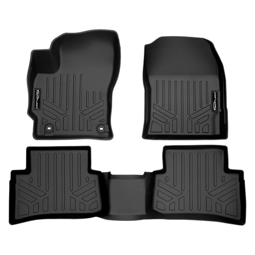 SMARTLINER 2 Rows Custom Fit Floor Liners Compatible with 2019 - 2025 Toyota Corolla Hatchback (Gasoline | Fits Hatchback models) SA0428/B0424 - view 2