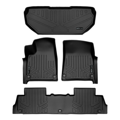 SMARTLINER 3 Rows Custom Fit Floor Liners Compatible with 2022 - 2024 Rivian R1S 7 Passenger and SUV (Electric | Front Storage Under Hood) SA0615/B0698/F0615 - view 2