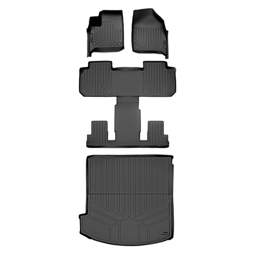 SMARTLINER 4 Rows Custom Fit Floor Liners Compatible with 2018 - 2024 Buick Enclave 7 Passenger (Gasoline | ) SA0345/B0345/D0345 - view 2
