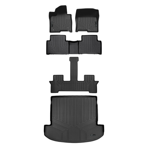 SMARTLINER 4 Rows Custom Fit Floor Liners Compatible with 2021 - 2025 Kia Sorento (Hybrid and Plug-in Hybrid | 2nd row fits with Bucket seats | 3rd row fits with 2nd row bucket seats) SA0608/B0608/C0548/D0547 - view 2
