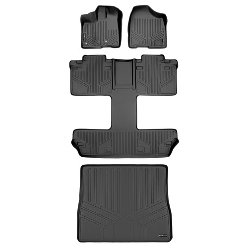 SMARTLINER 4 Rows Custom Fit Floor Liners Compatible with 2013 - 2020 Toyota Sienna 7 Passenger (Gasoline | ) SA0128/B0128/D0083 - view 2