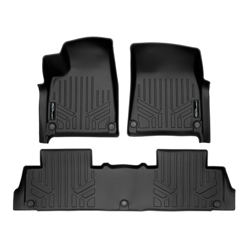 SMARTLINER 2 Rows Custom Fit Floor Liners Compatible with 2022 - 2024 Rivian R1S 7 Passenger and SUV (Electric) SA0615/B0698 - view 2