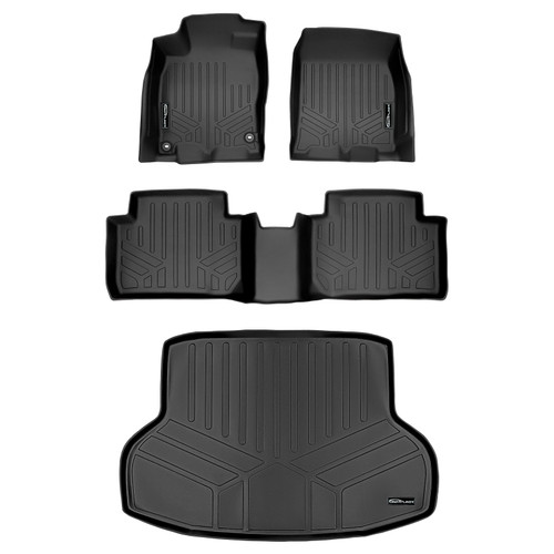 SMARTLINER 3 Rows Custom Fit Floor Liners Compatible with 2016 - 2021 Honda Civic Sedan (Gasoline | Fits Civic and Civic Si ) SA0224/B0224/D0224 - view 2