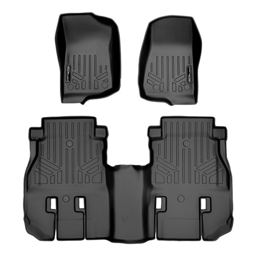 SMARTLINER 2 Rows Custom Fit Floor Liners Compatible with 2018 - 2018 Jeep Wrangler 4 Door and Unlimited and JL (Gasoline) SA0316/B0316 - view 2