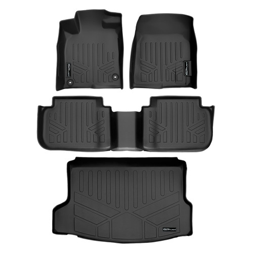 SMARTLINER 3 Rows Custom Fit Floor Liners Compatible with 2022 - 2025 Honda Civic (Gasoline | Fits w/o 2nd Row USB Ports | Fits Hatchback Model with Subwoofer) SA0586/B0586/D0597 - view 2