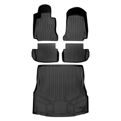 SMARTLINER 3 Rows Custom Fit Floor Liners Compatible with 2017 - 2023 Mercedes-Benz AMG C 43 Coupe (Gasoline) SA0165/B0713/D0713 - view 2