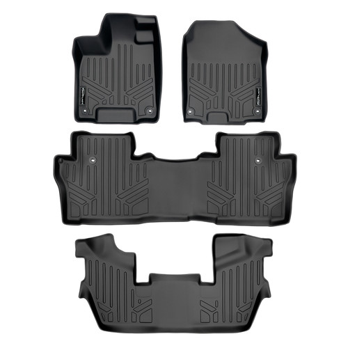 SMARTLINER 3 Rows Custom Fit Floor Liners Compatible with 2016 - 2022 Honda Pilot 7 Passenger and 8 Passenger (Gasoline | Fits Elite Trim) SA0200/B0200/C0219 - view 2